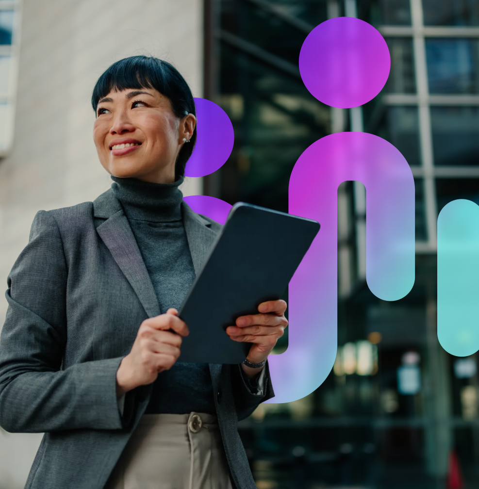 Business owner with leads handled
